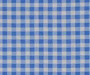 Blue Checkered Cotton Fabric