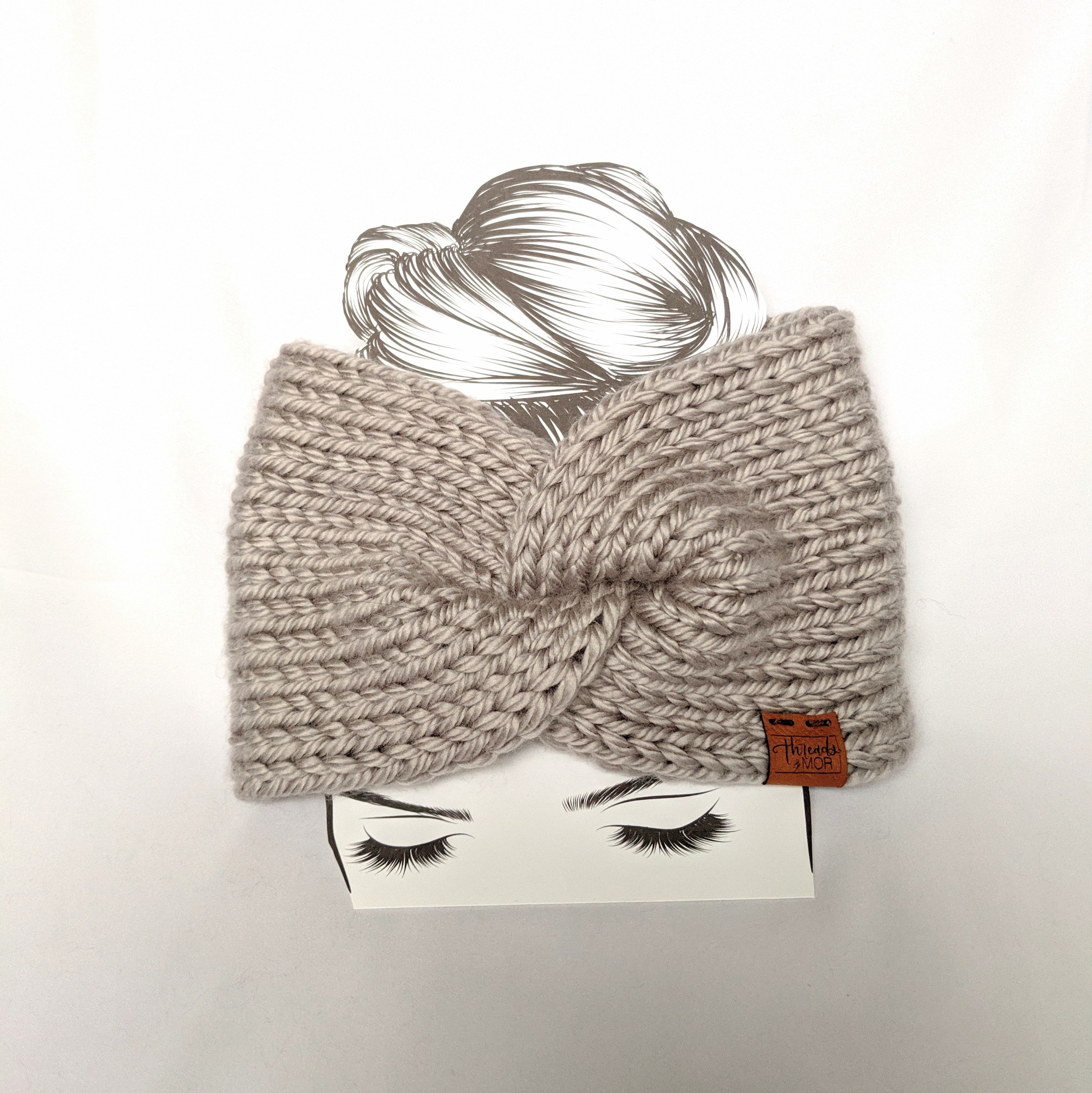 Gray Twist Ear Warmer / Headband