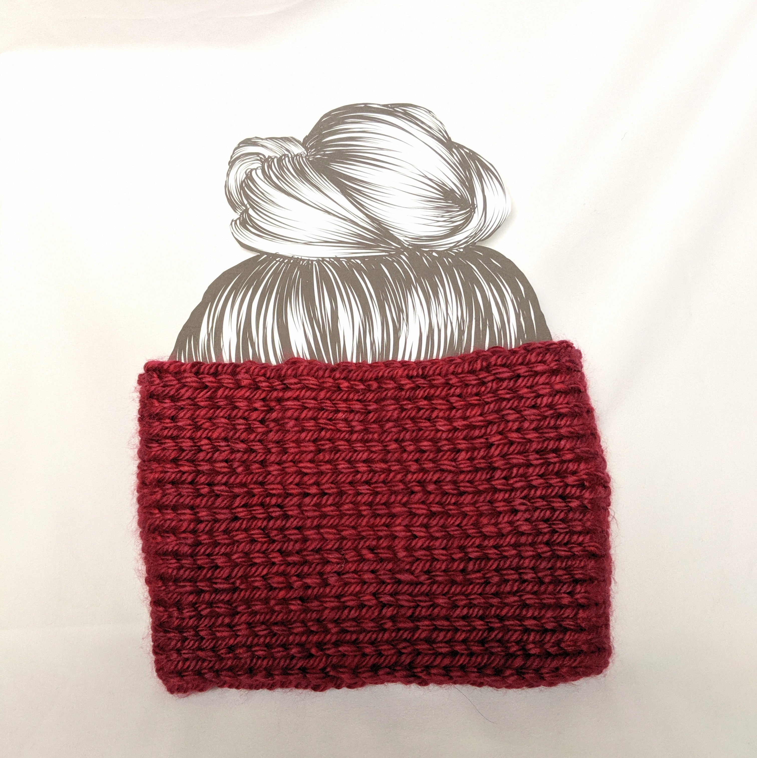 Maroon Twist Ear Warmer / Headband