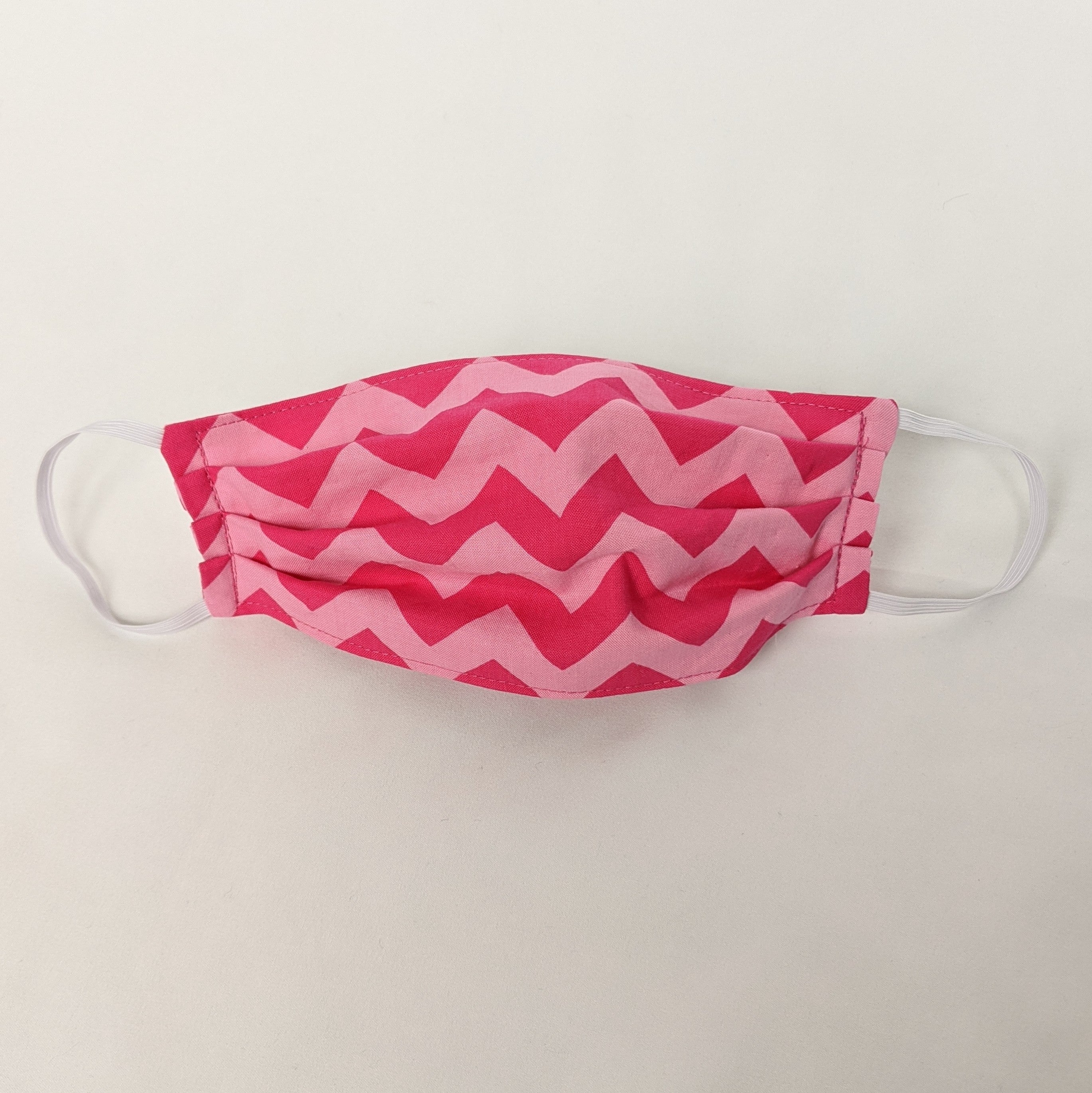 Pink Chevron Face Mask