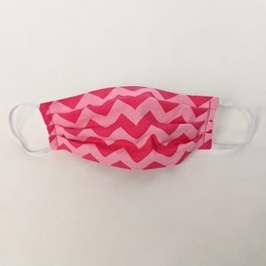 Pink Chevron Face Mask