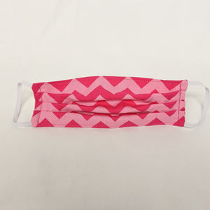 Pink Chevron Face Mask