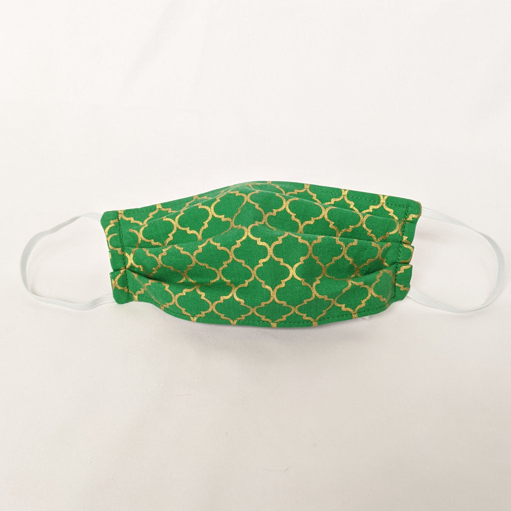 Green and Gold Face Mask