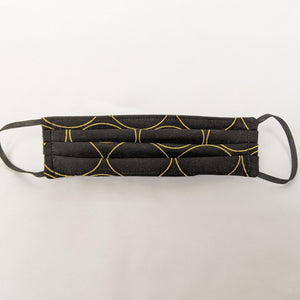 Black and Gold Circles Face Mask