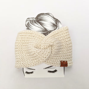 Cream Twist Ear Warmer / Headband