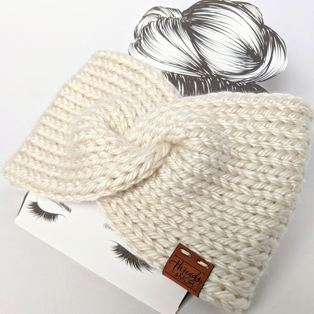 Cream Twist Ear Warmer / Headband