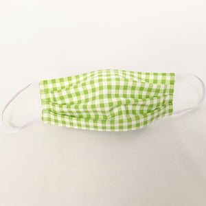 Lime Green Gingham Face Mask
