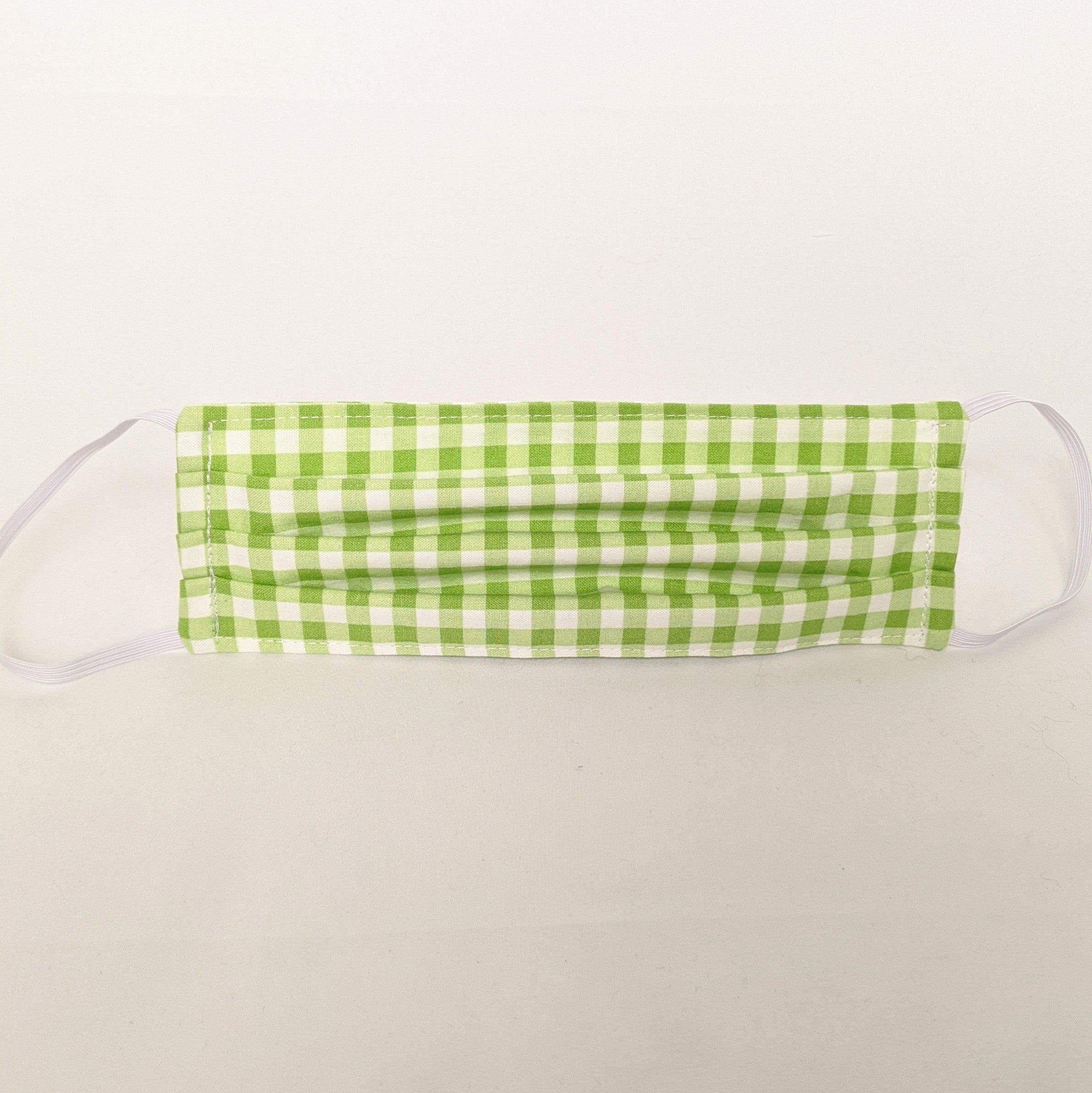 Lime Green Gingham Face Mask