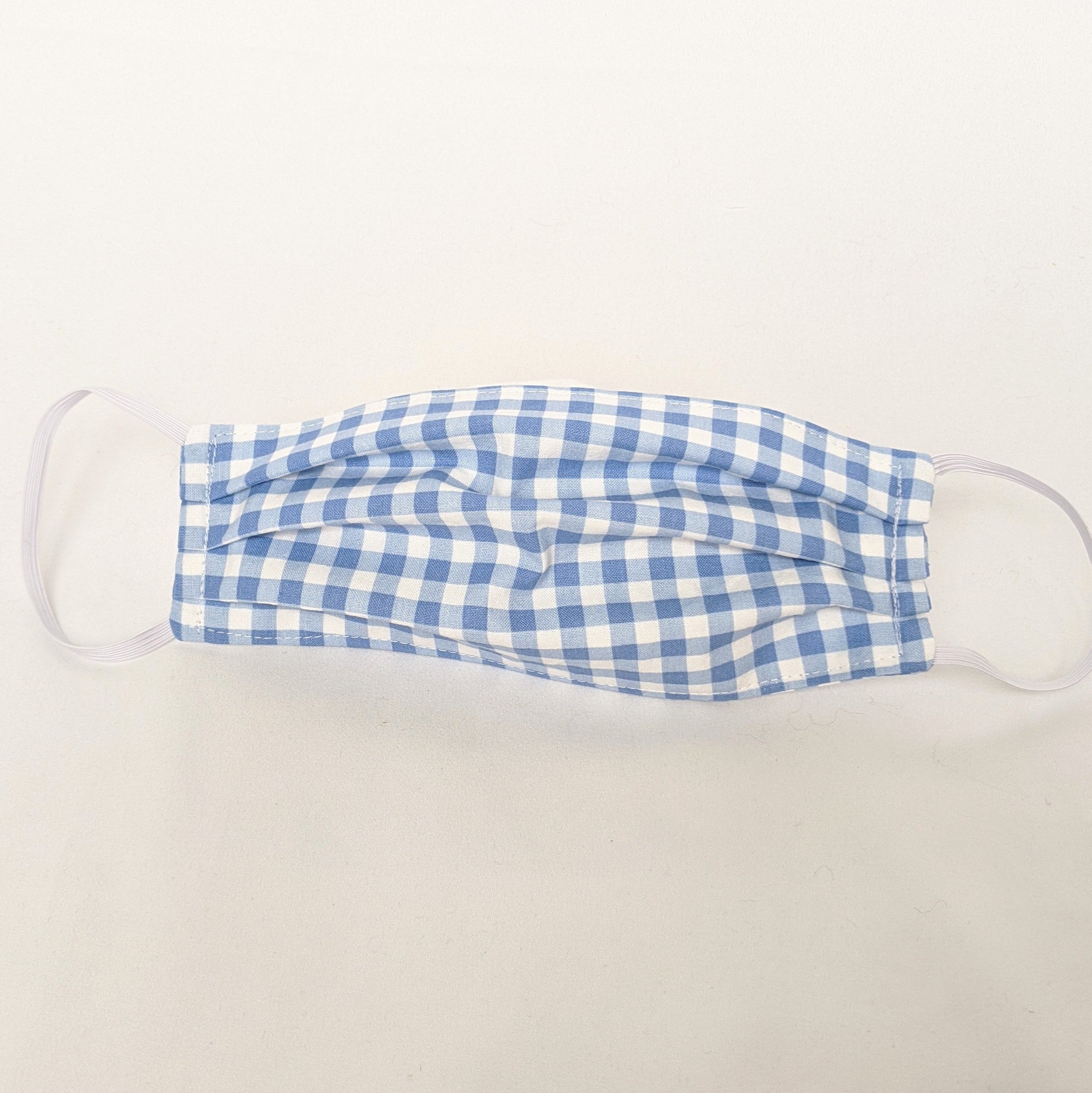 Blue Gingham Face Mask
