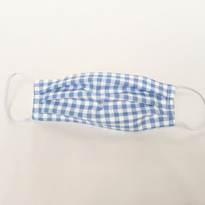 Blue Gingham Face Mask