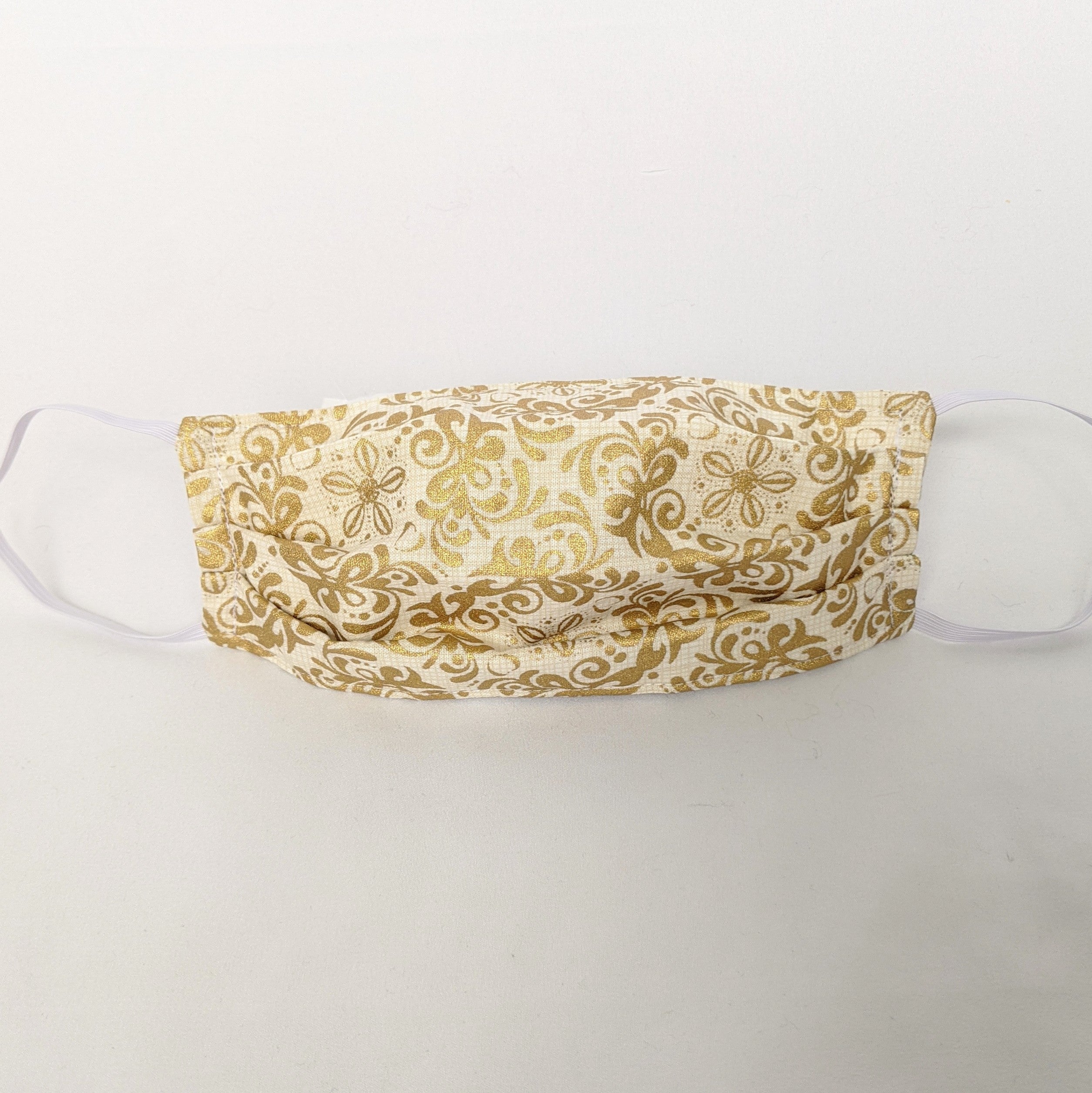 Gold Floral Face Mask