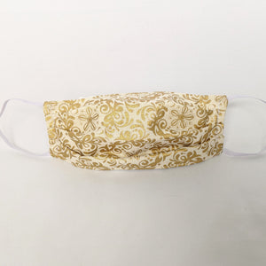 Gold Floral Face Mask