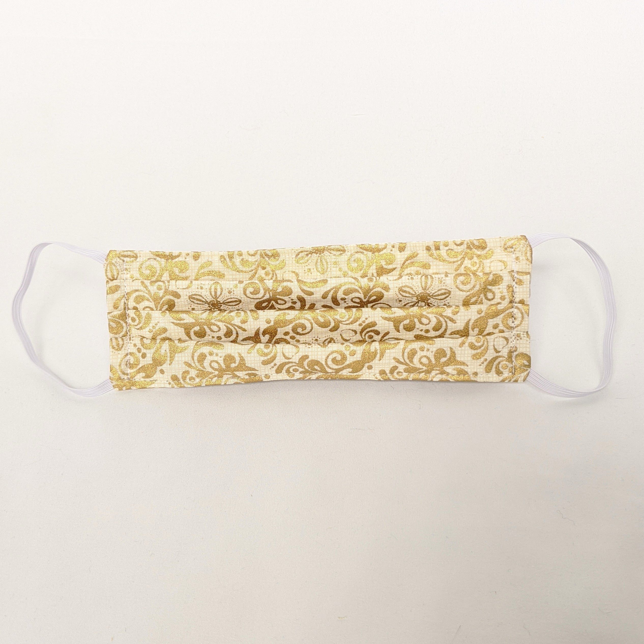 Gold Floral Face Mask