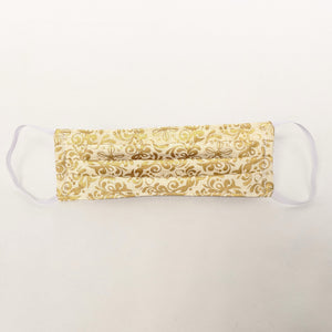 Gold Floral Face Mask