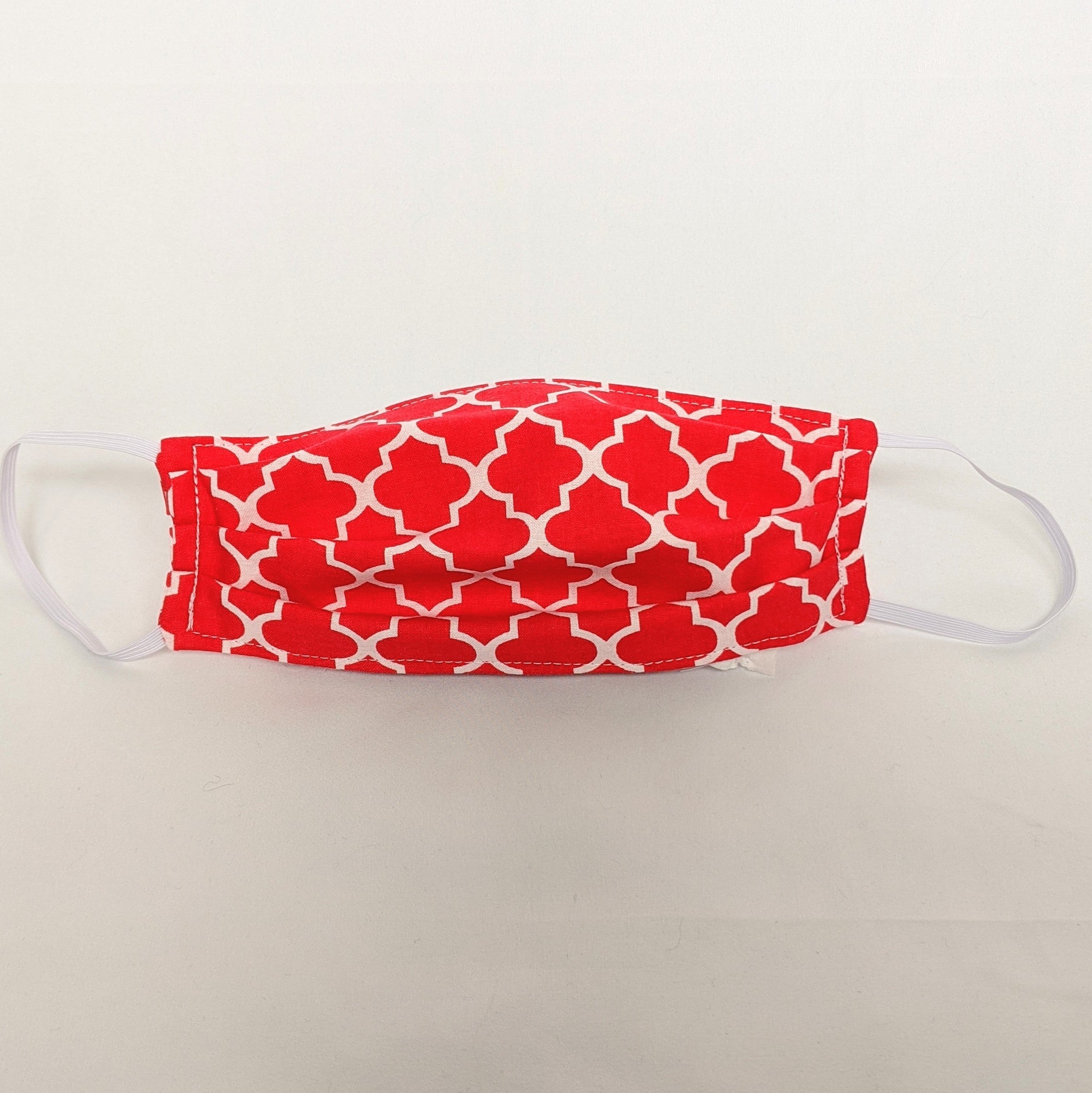 Red Lattice Face Mask