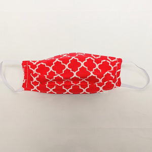 Red Lattice Face Mask