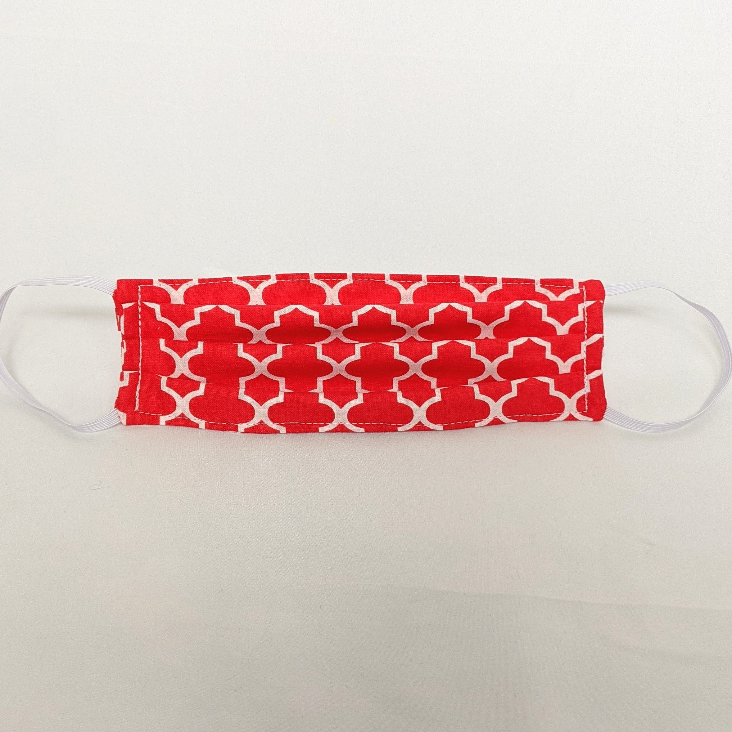Red Lattice Face Mask