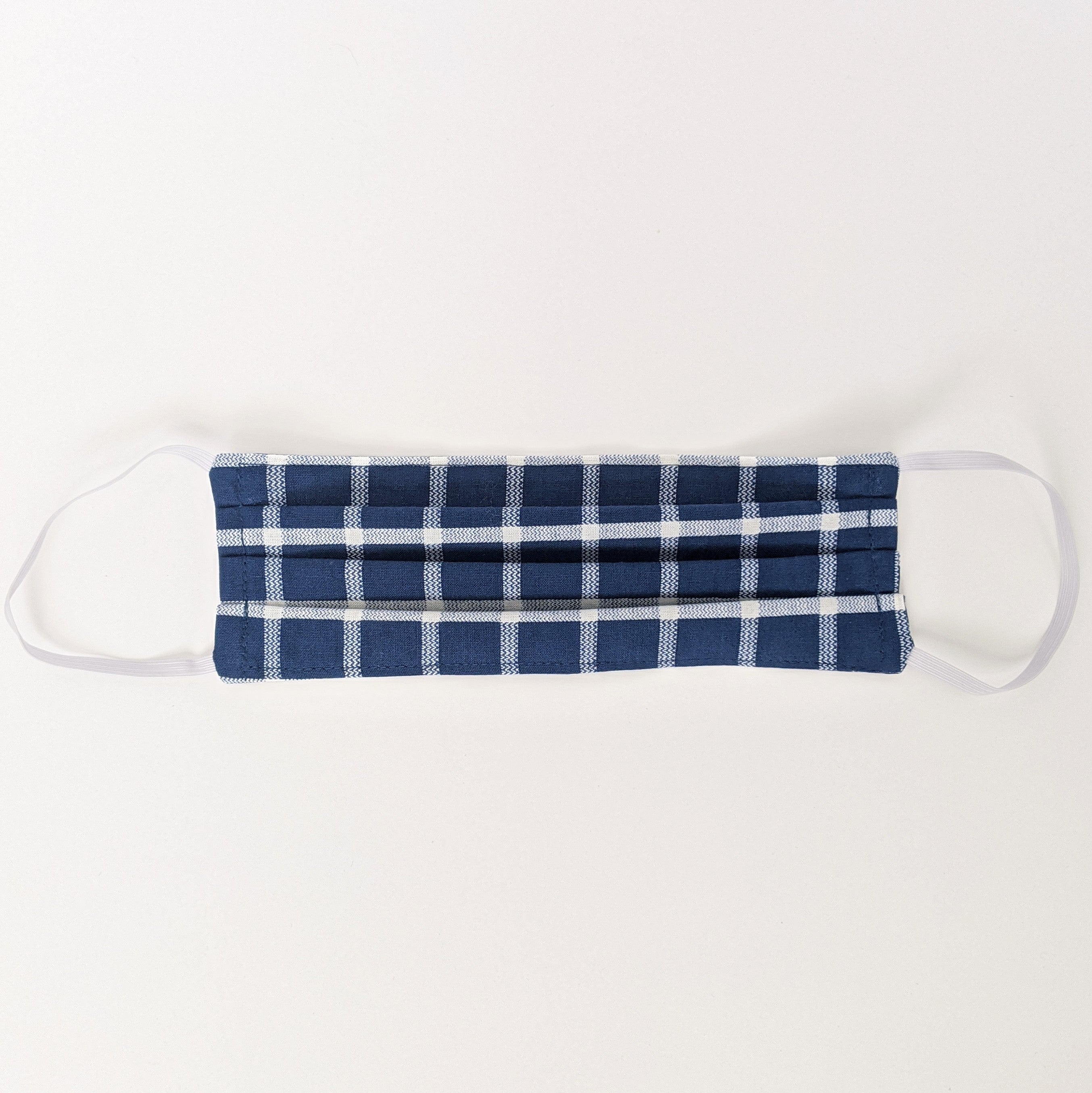 Blue Plaid Face Mask