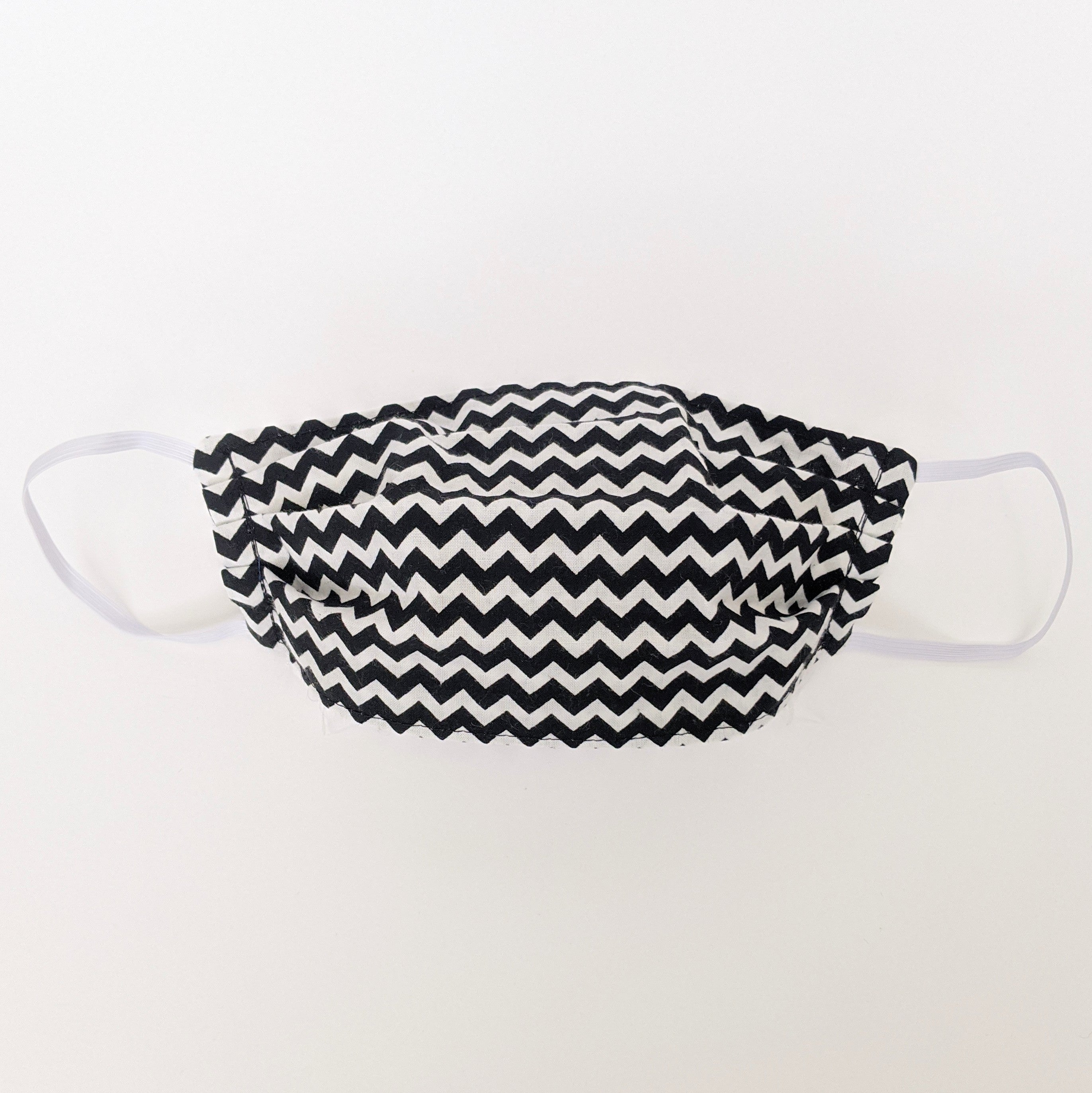 Black and White Chevron Face Mask