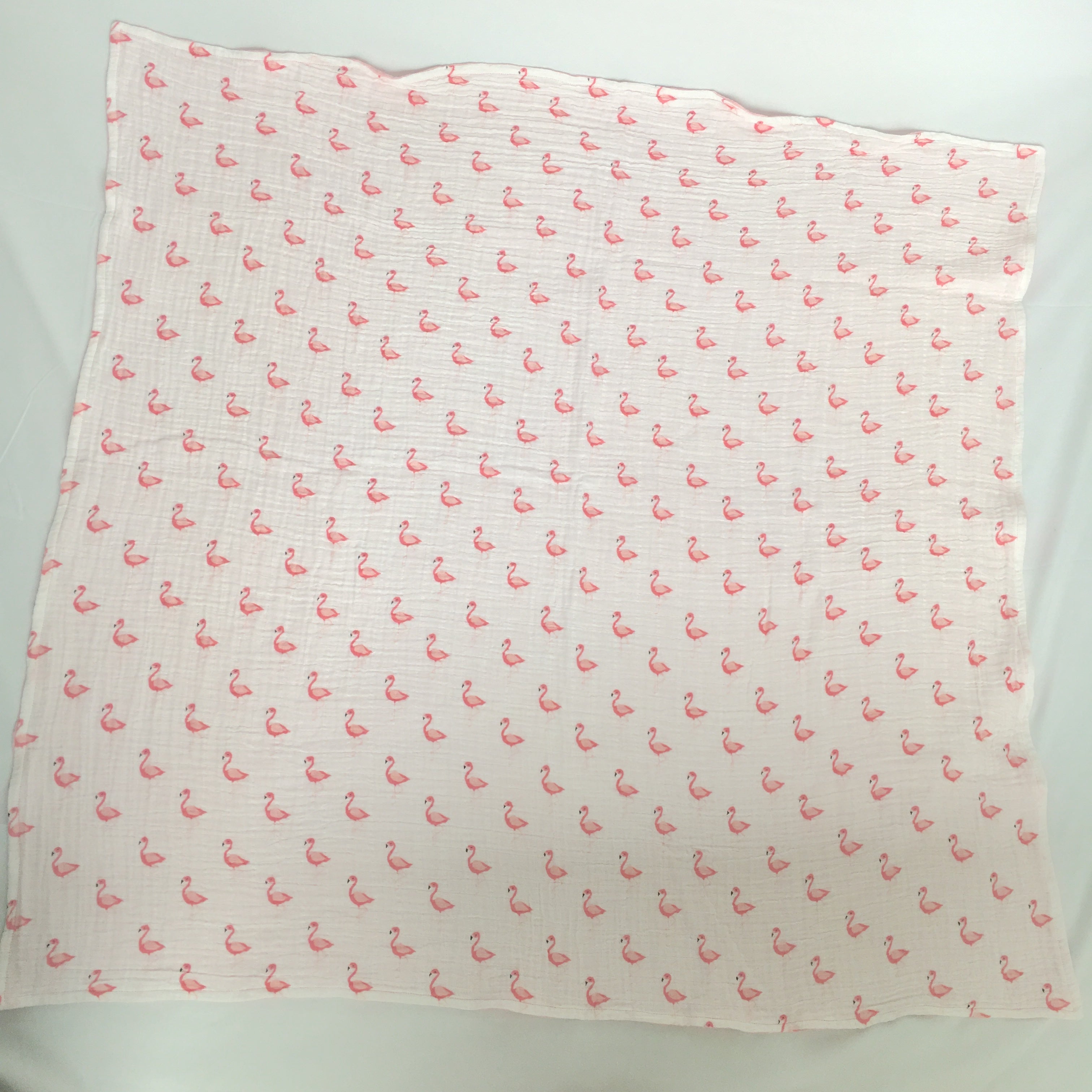 Double layer Flamingo Muslin Blanket