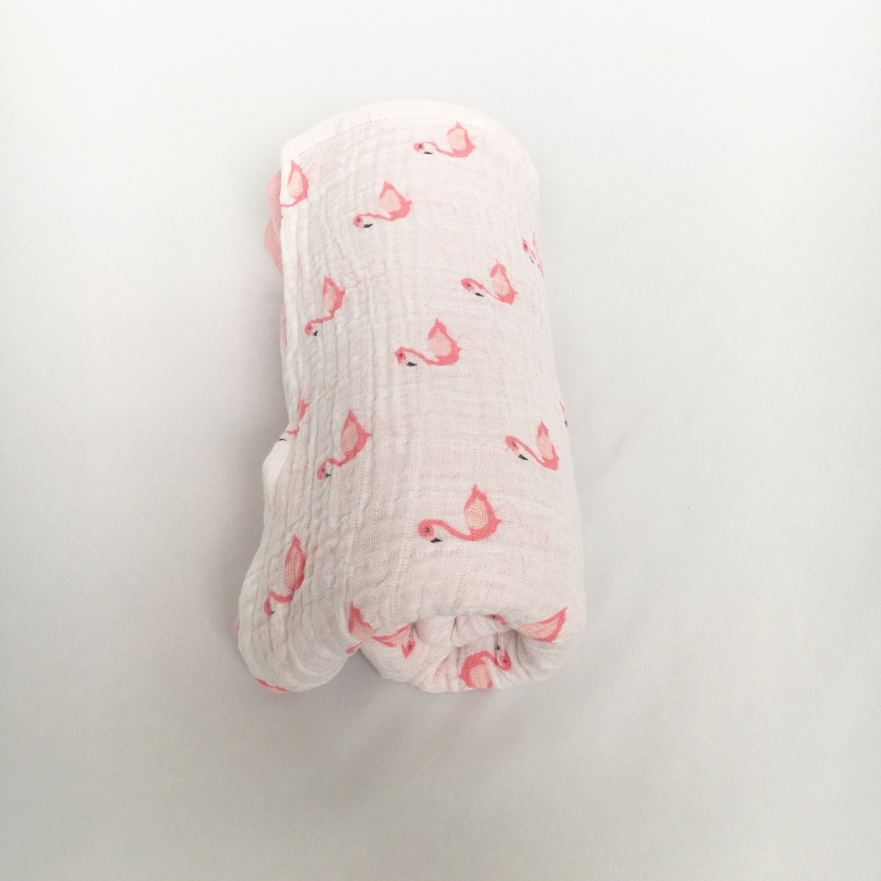 Double layer Flamingo Muslin Blanket