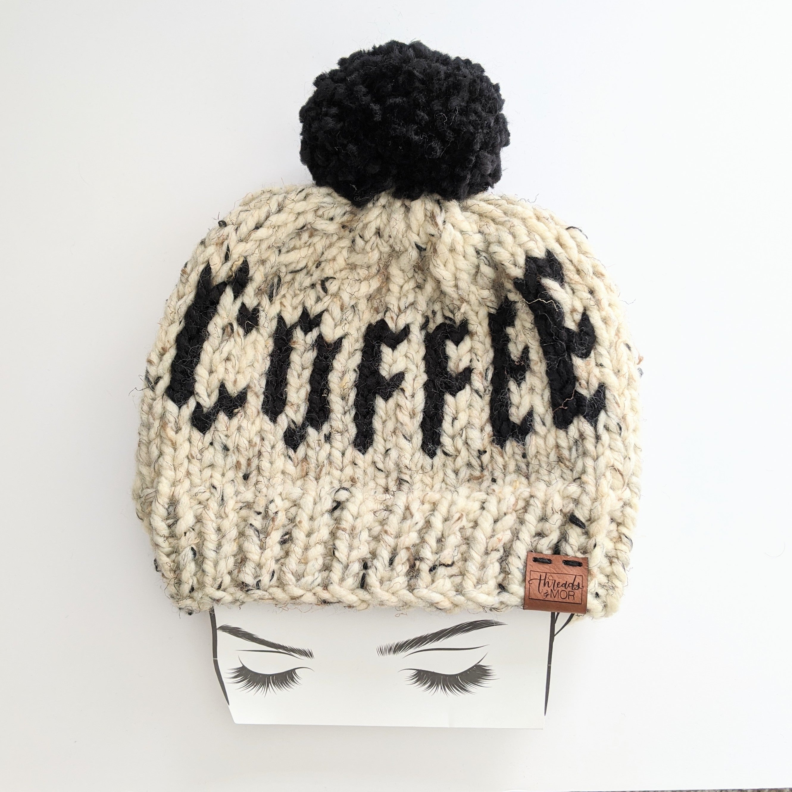 Coffee Knit Beanie Hat
