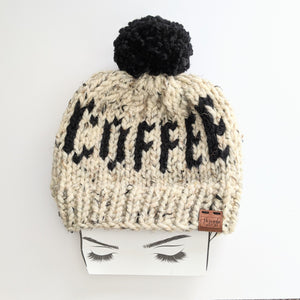 Coffee Knit Beanie Hat