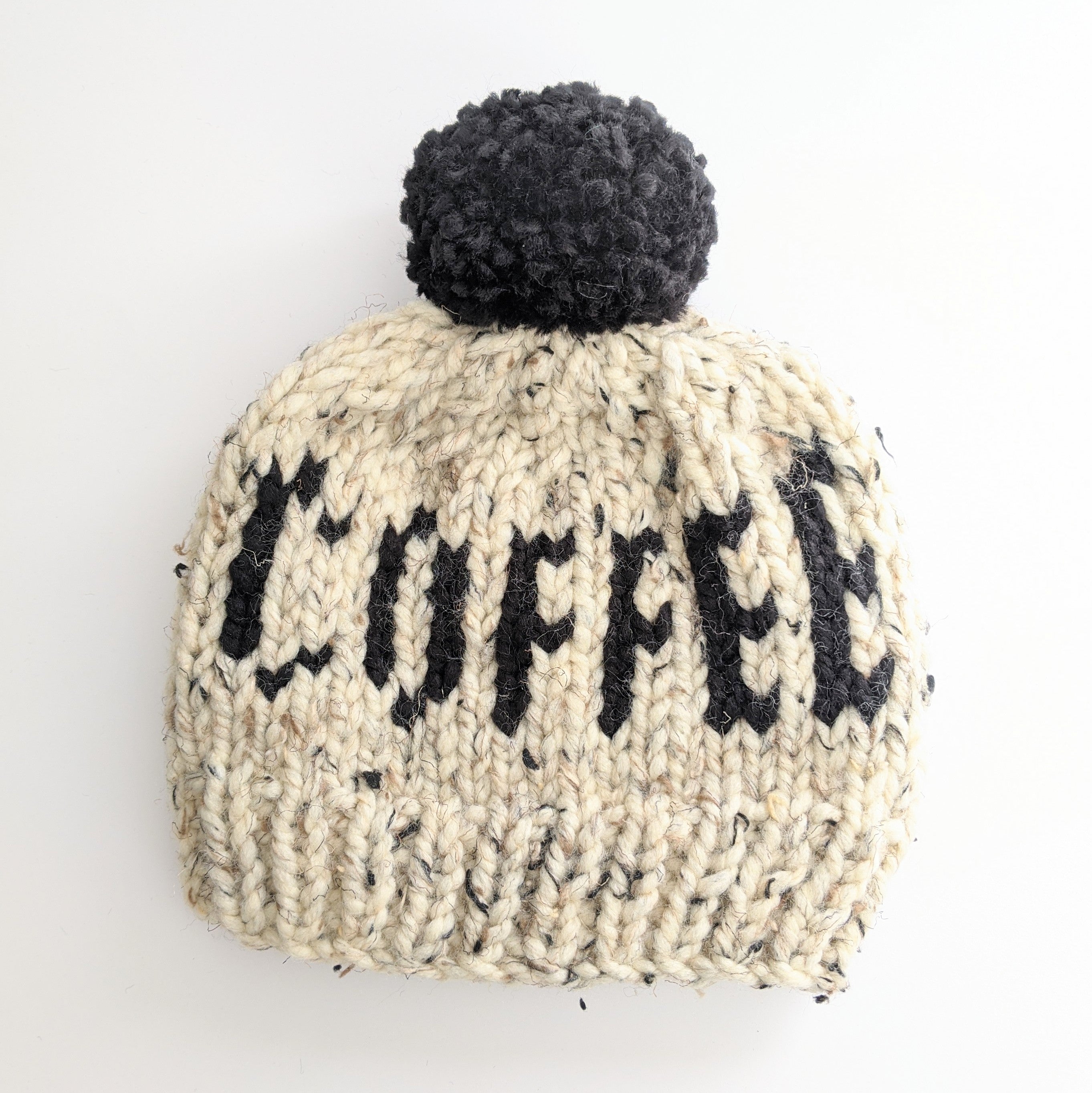 Coffee Knit Beanie Hat