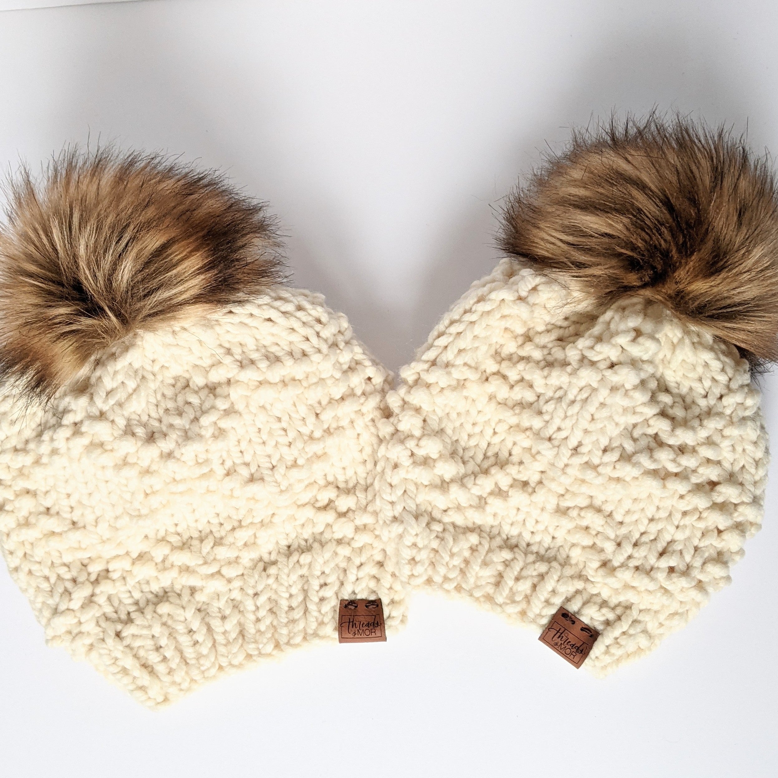 Etta Cream Knit Beanie Hat