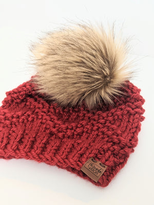 Etta Red Knit Beanie Hat