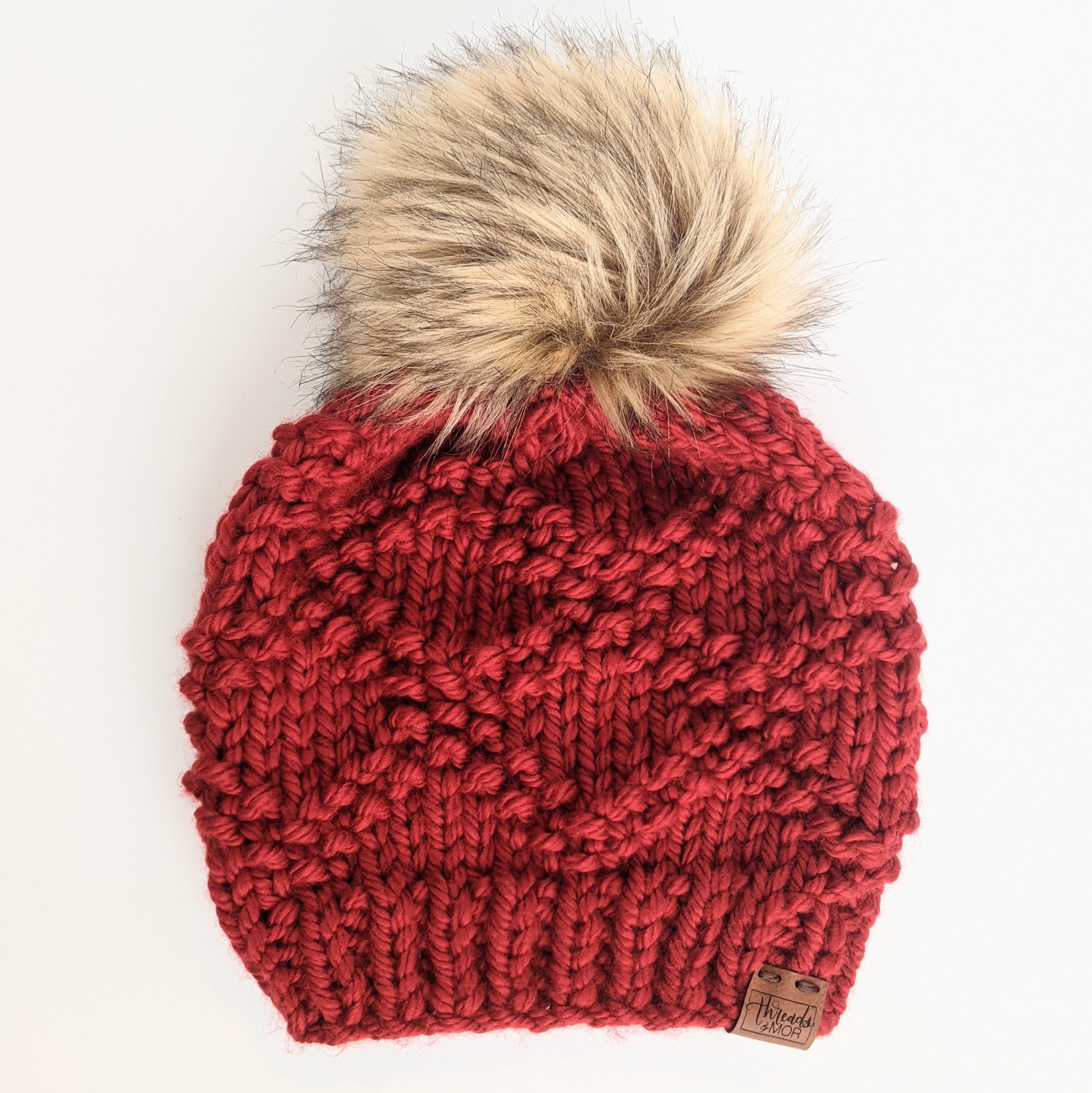 Etta Red Knit Beanie Hat