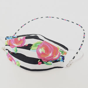 Stripes and Floral Mask Holder Only