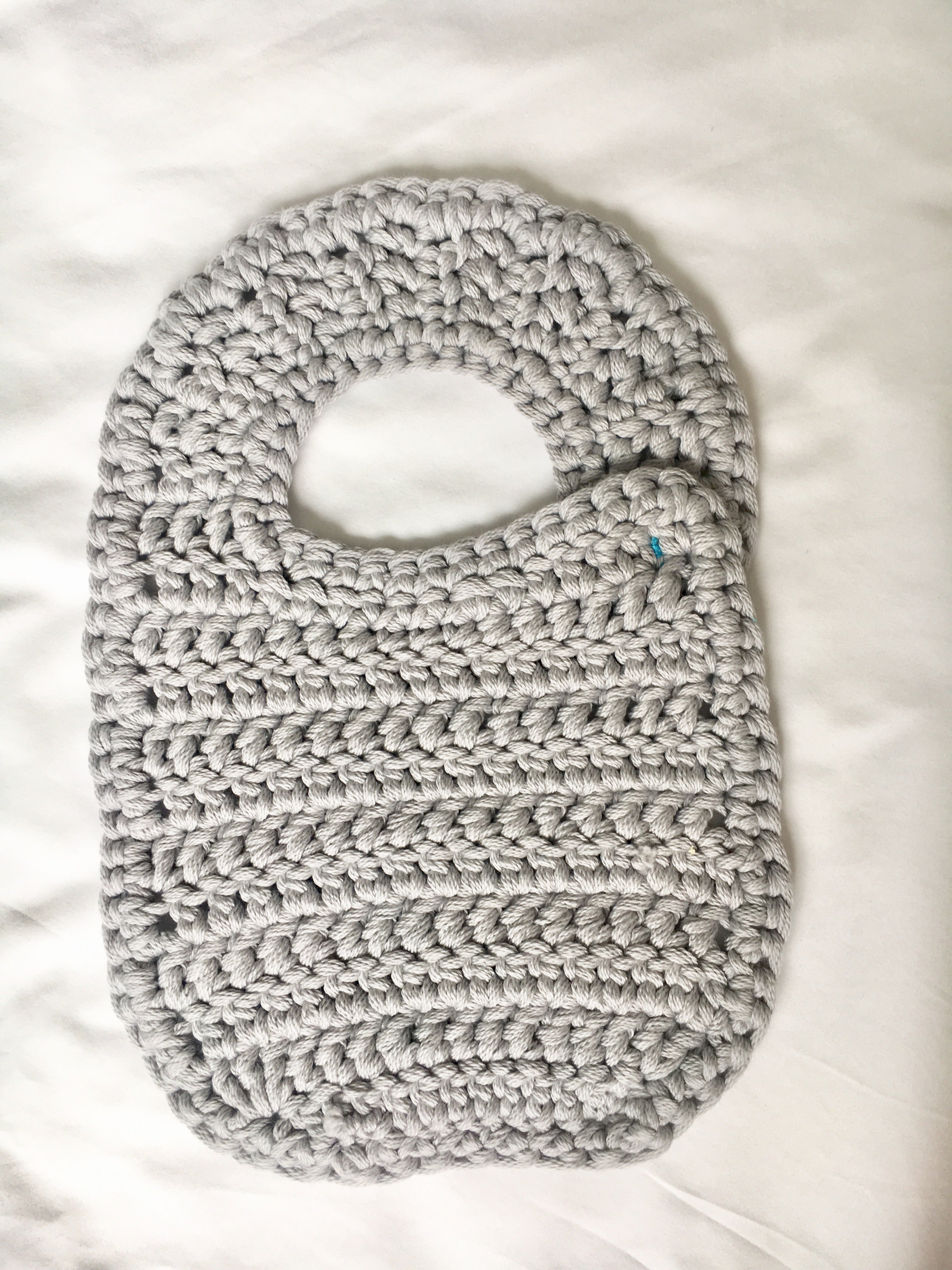 Gray Crochet Bib