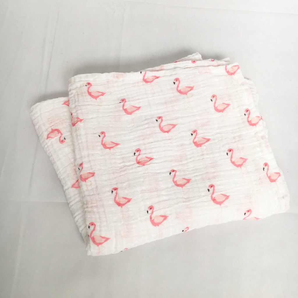 Flamingo Muslin Blanket